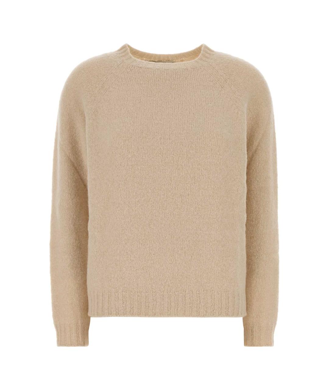WEEKEND MAX MARA Бежевый хлопковый джемпер / свитер, фото 1