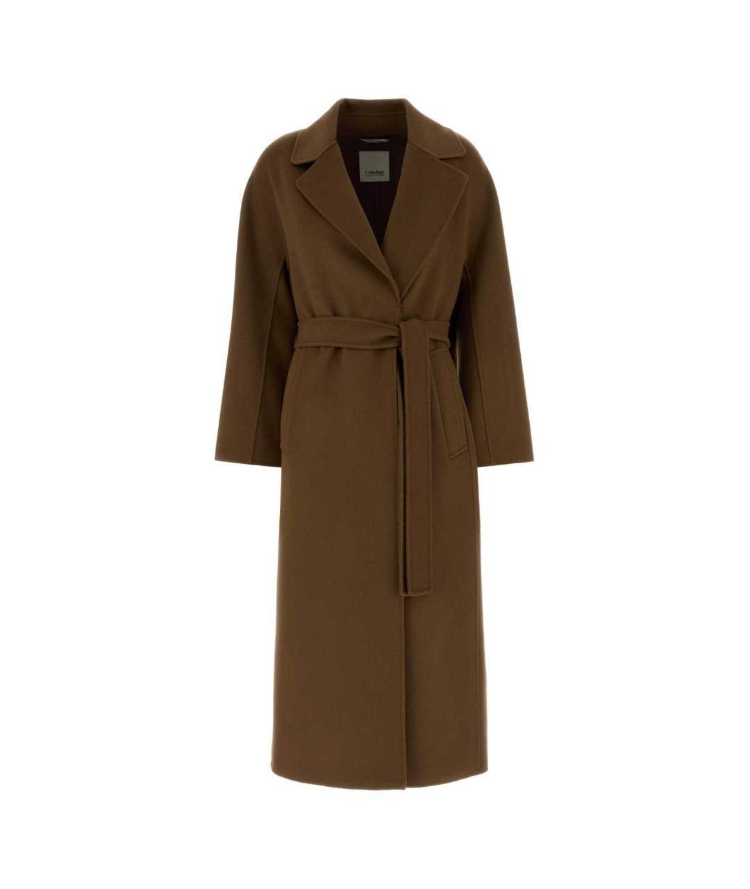 'S MAX MARA Коричневое шерстяное пальто, фото 1