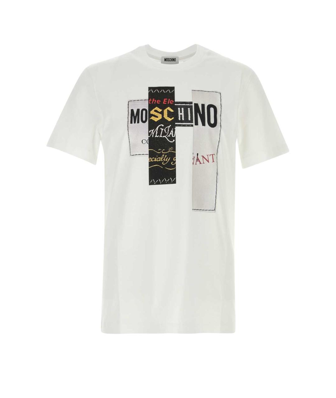 MOSCHINO Белая хлопковая футболка, фото 1
