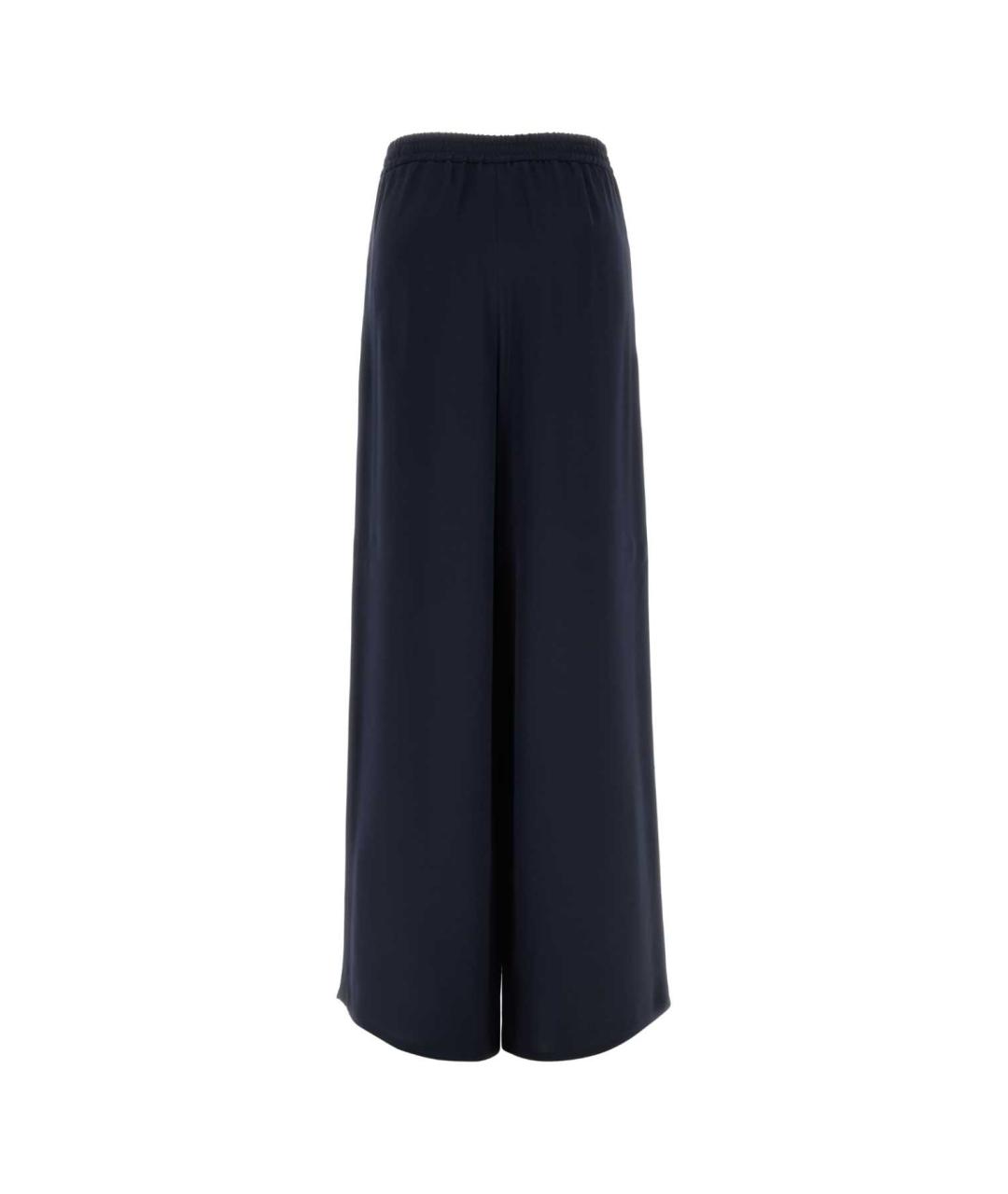 MAX MARA Синие шелковые прямые брюки, фото 2
