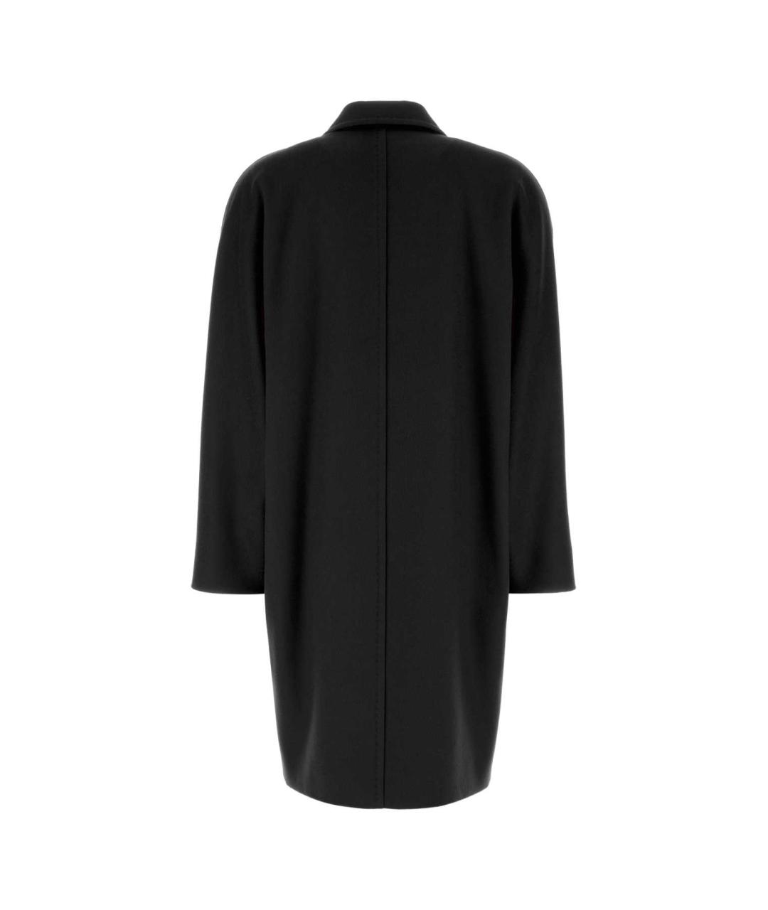 MAX MARA STUDIO Черное шерстяное пальто, фото 2