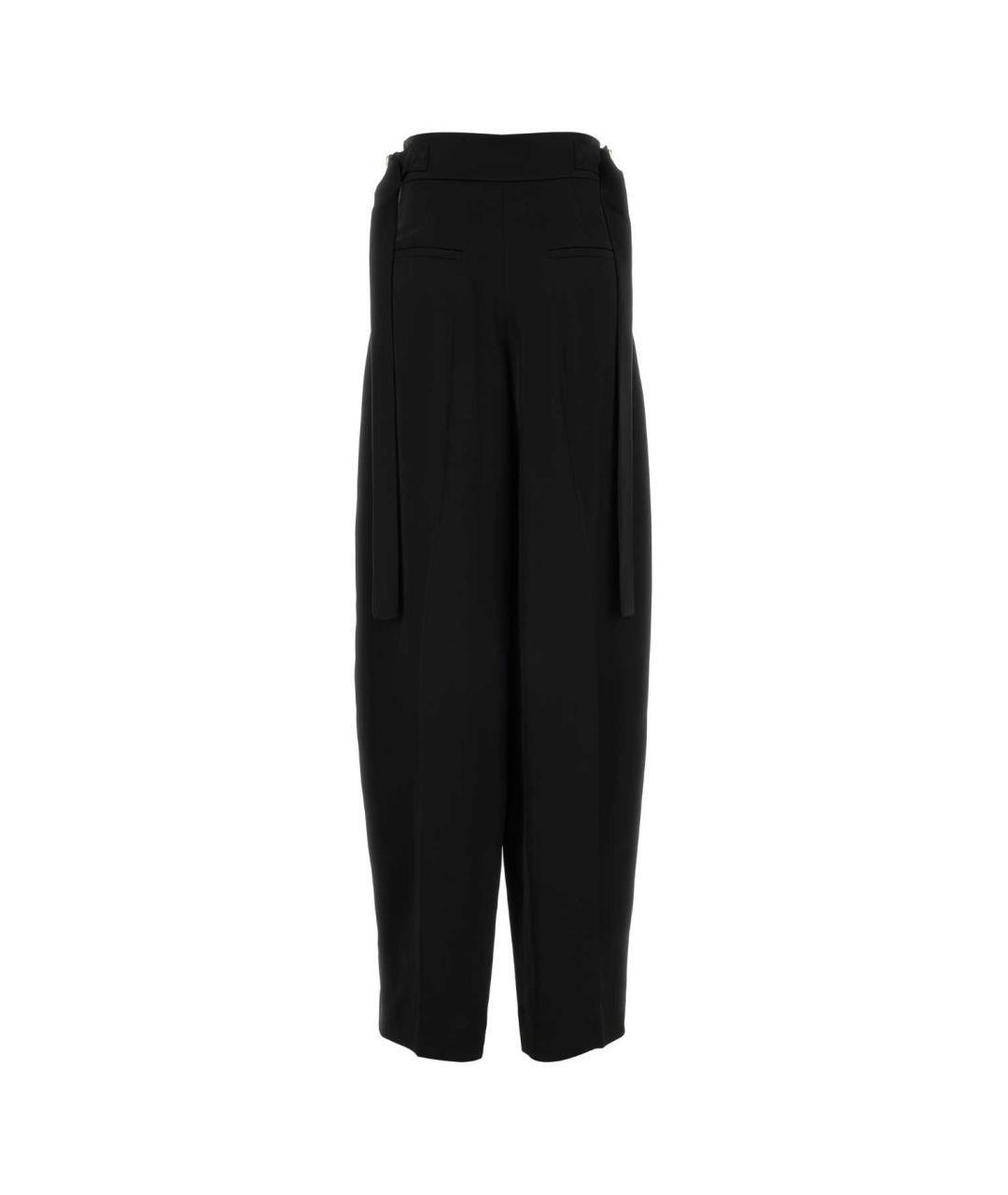 SPORTMAX Черные вискозные прямые брюки, фото 2
