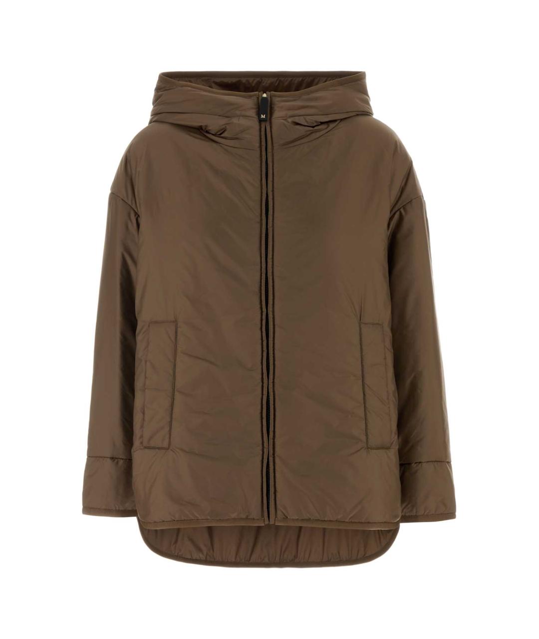 MAX MARA Коричневая полиэстеровая куртка, фото 1