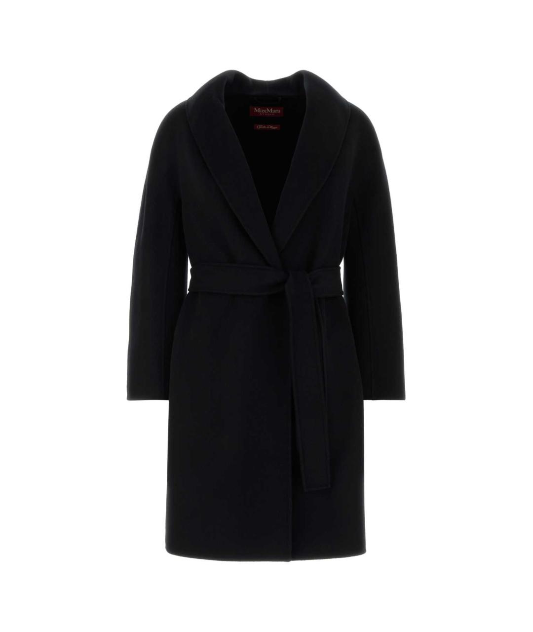 MAX MARA STUDIO Черное кашемировое пальто, фото 1