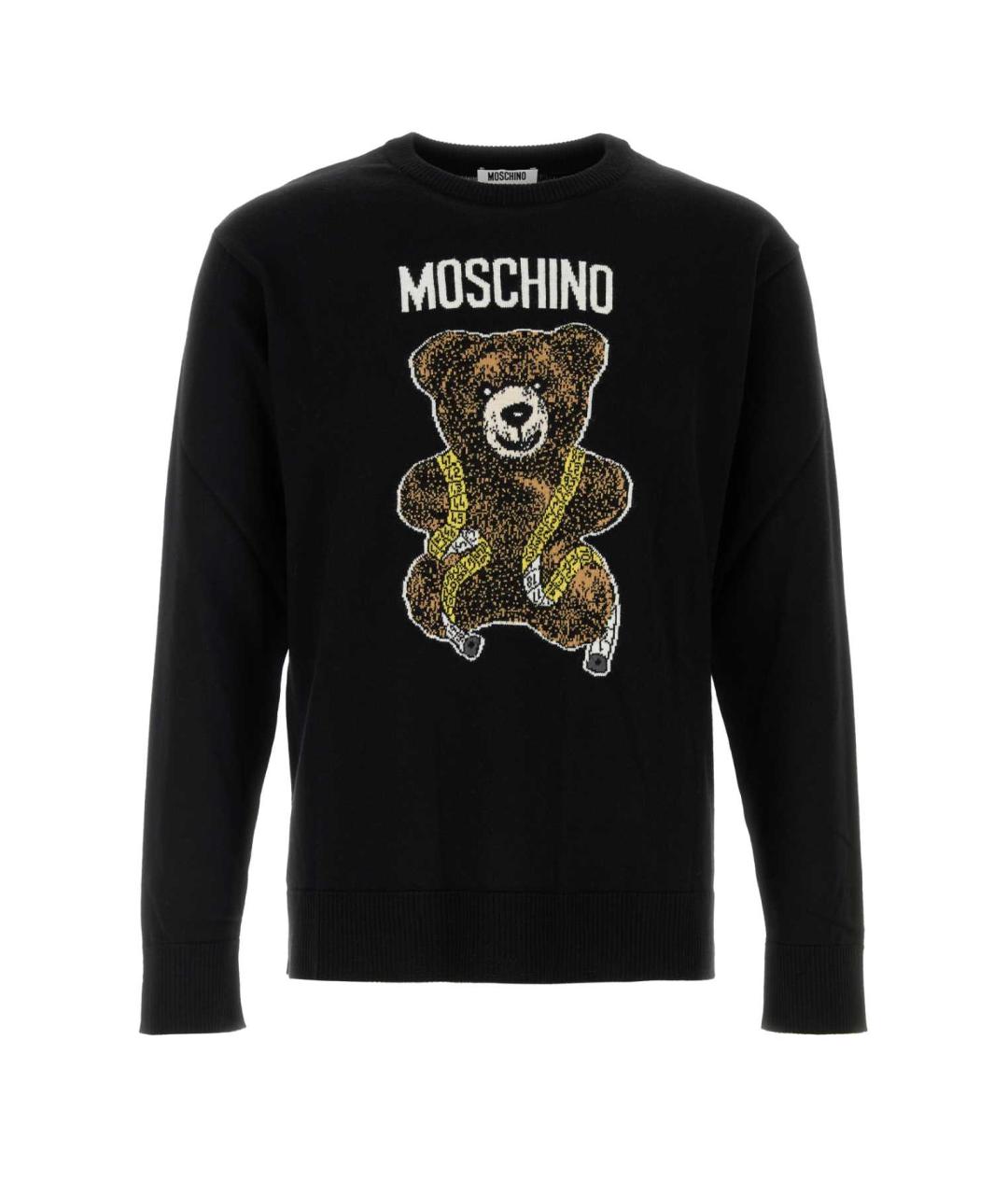 MOSCHINO Черный шерстяной джемпер / свитер, фото 1