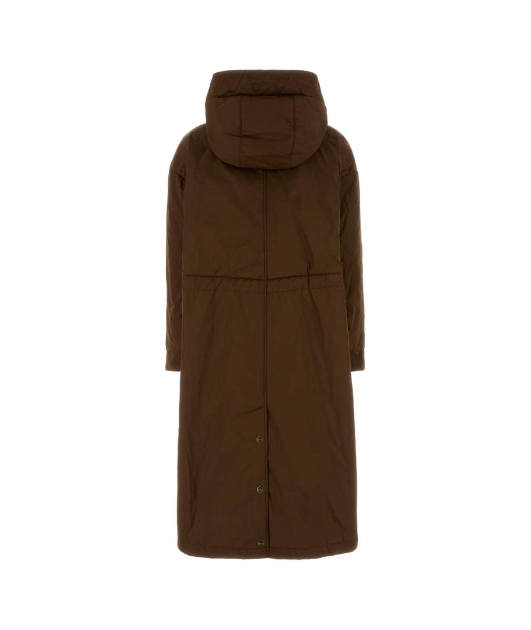 MAX MARA Коричневый полиэстеровый тренч/плащ, фото 2