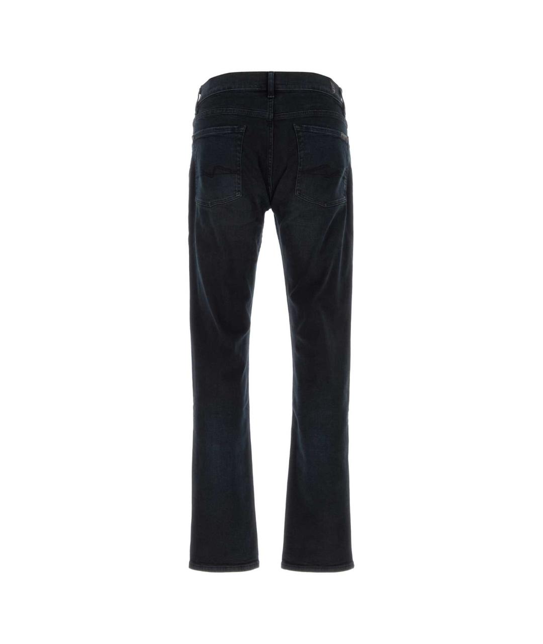 7 FOR ALL MANKIND Синие хлопковые прямые джинсы, фото 2