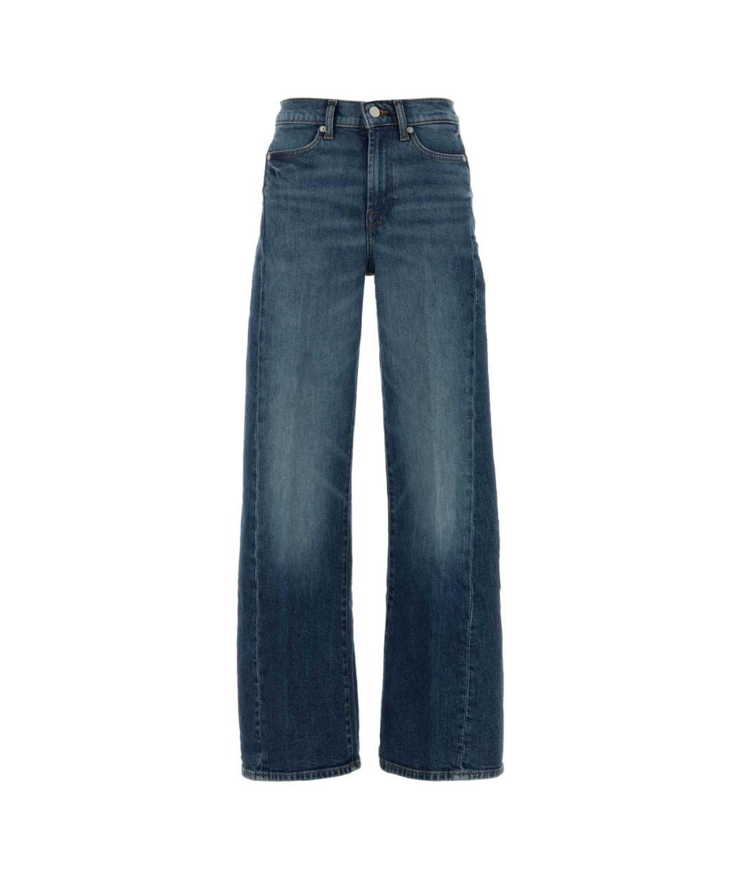 7 FOR ALL MANKIND Синие хлопковые прямые джинсы, фото 1
