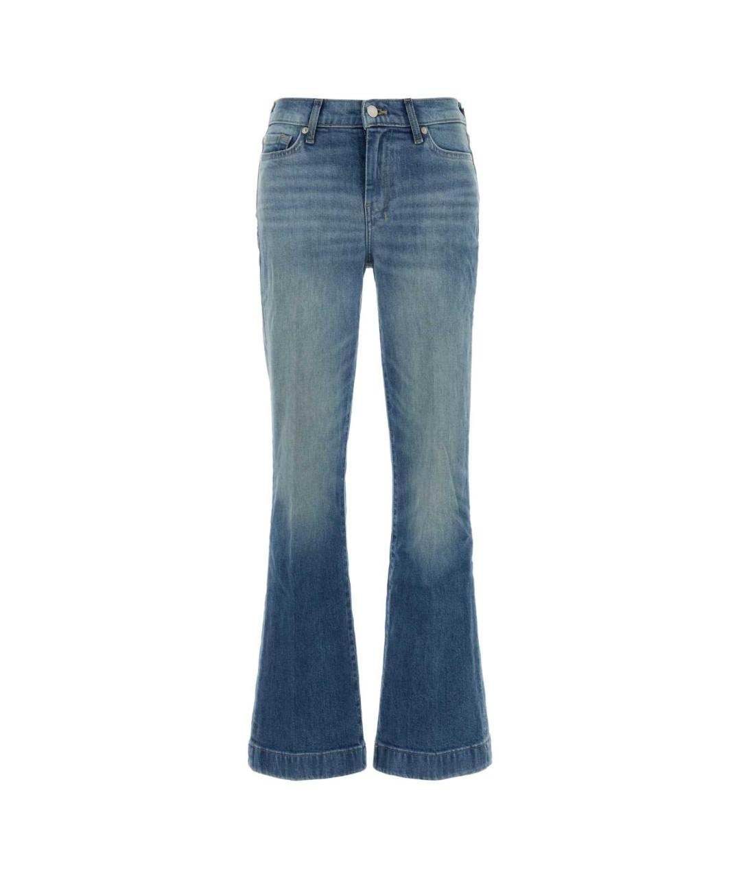 7 FOR ALL MANKIND Синие хлопковые прямые джинсы, фото 1