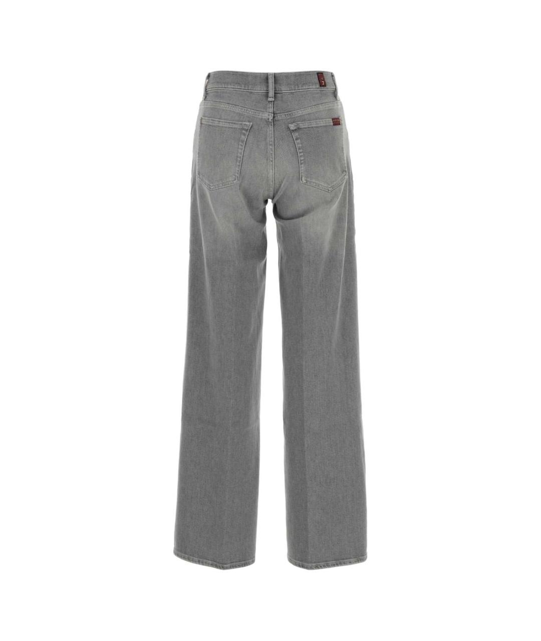 7 FOR ALL MANKIND Серые хлопковые прямые джинсы, фото 2