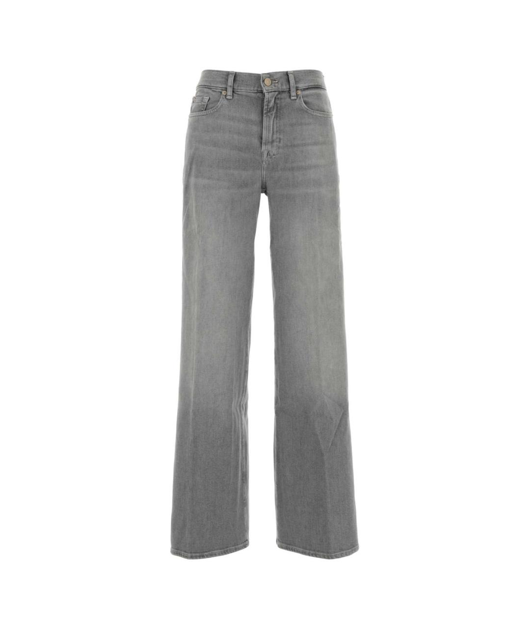 7 FOR ALL MANKIND Серые хлопковые прямые джинсы, фото 1