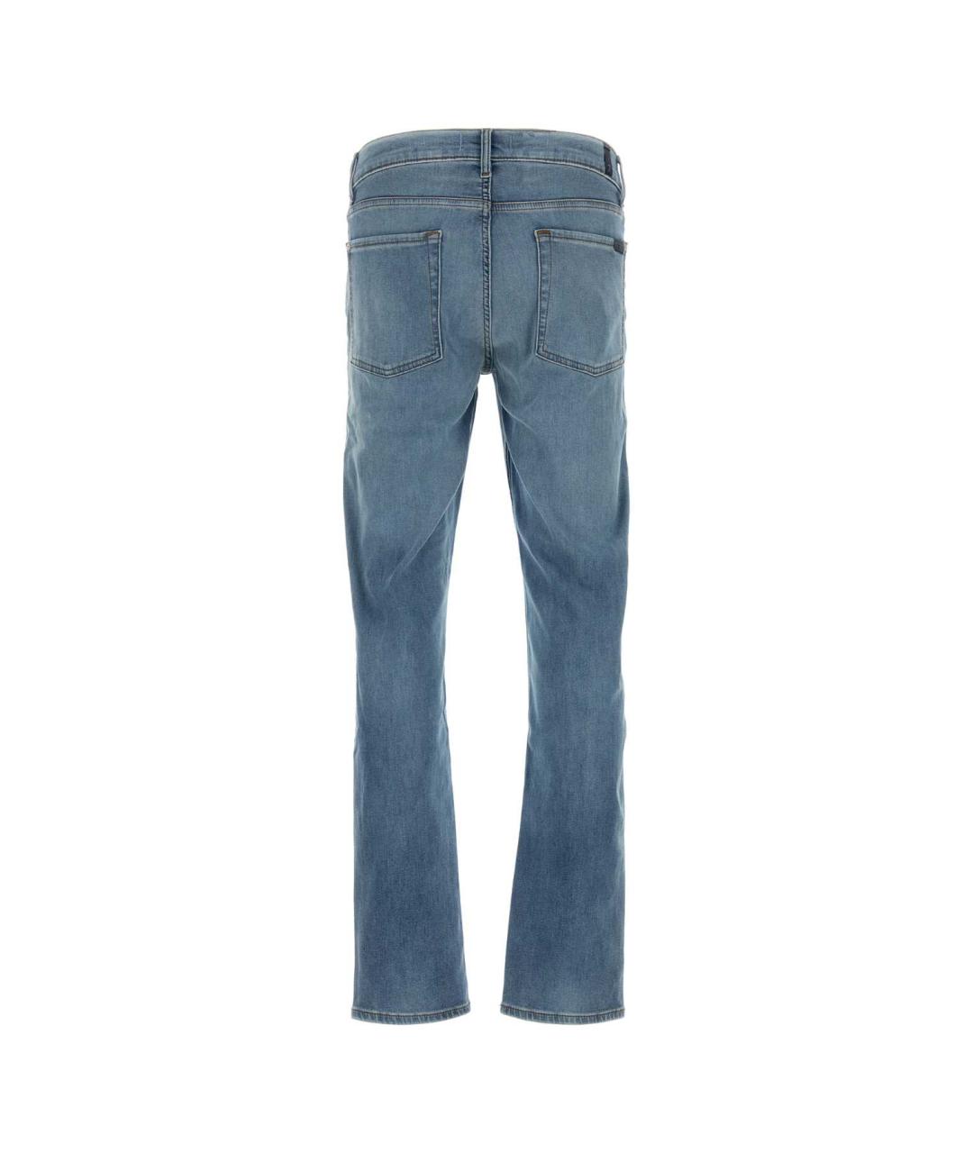 7 FOR ALL MANKIND Голубые хлопковые джинсы, фото 2
