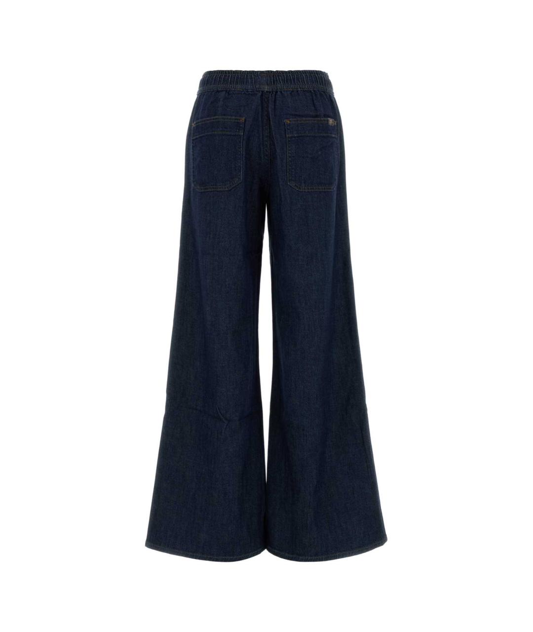 7 FOR ALL MANKIND Синие хлопковые джинсы клеш, фото 2
