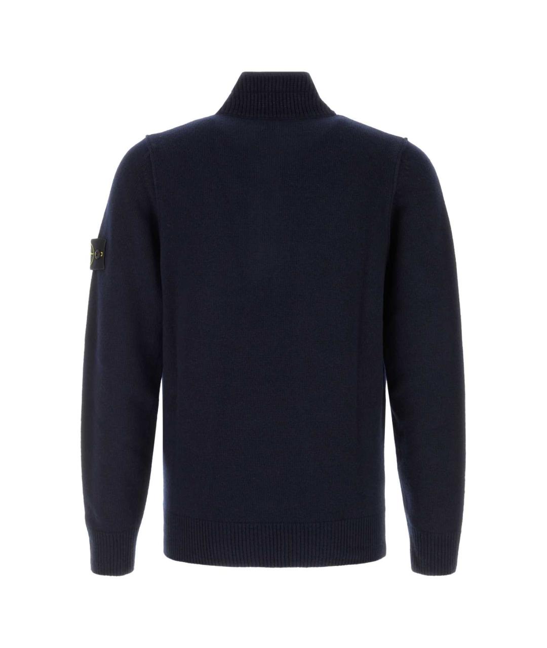 STONE ISLAND Темно-синий шерстяной джемпер / свитер, фото 2