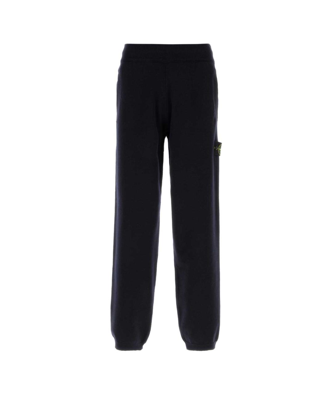 STONE ISLAND Синие полиэстеровые повседневные брюки, фото 1
