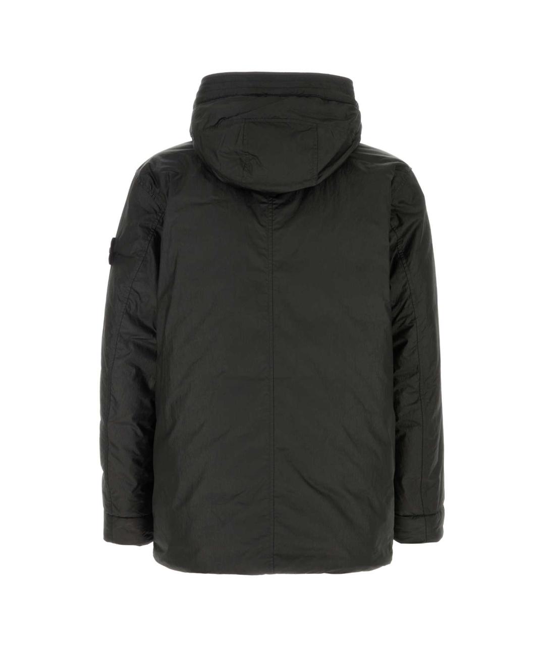 STONE ISLAND Черная полиэстеровая куртка, фото 2