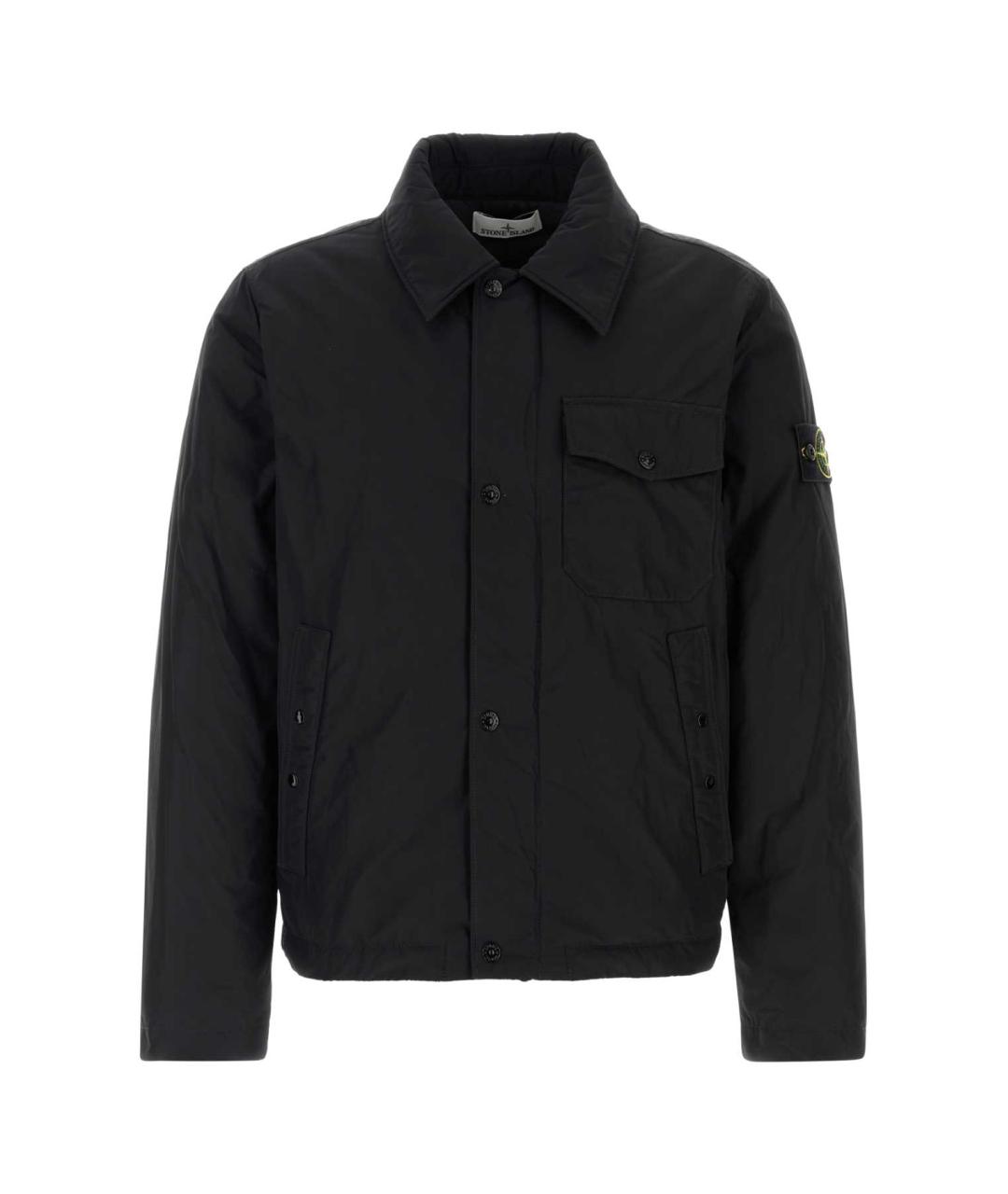 STONE ISLAND Черная полиэстеровая куртка, фото 1