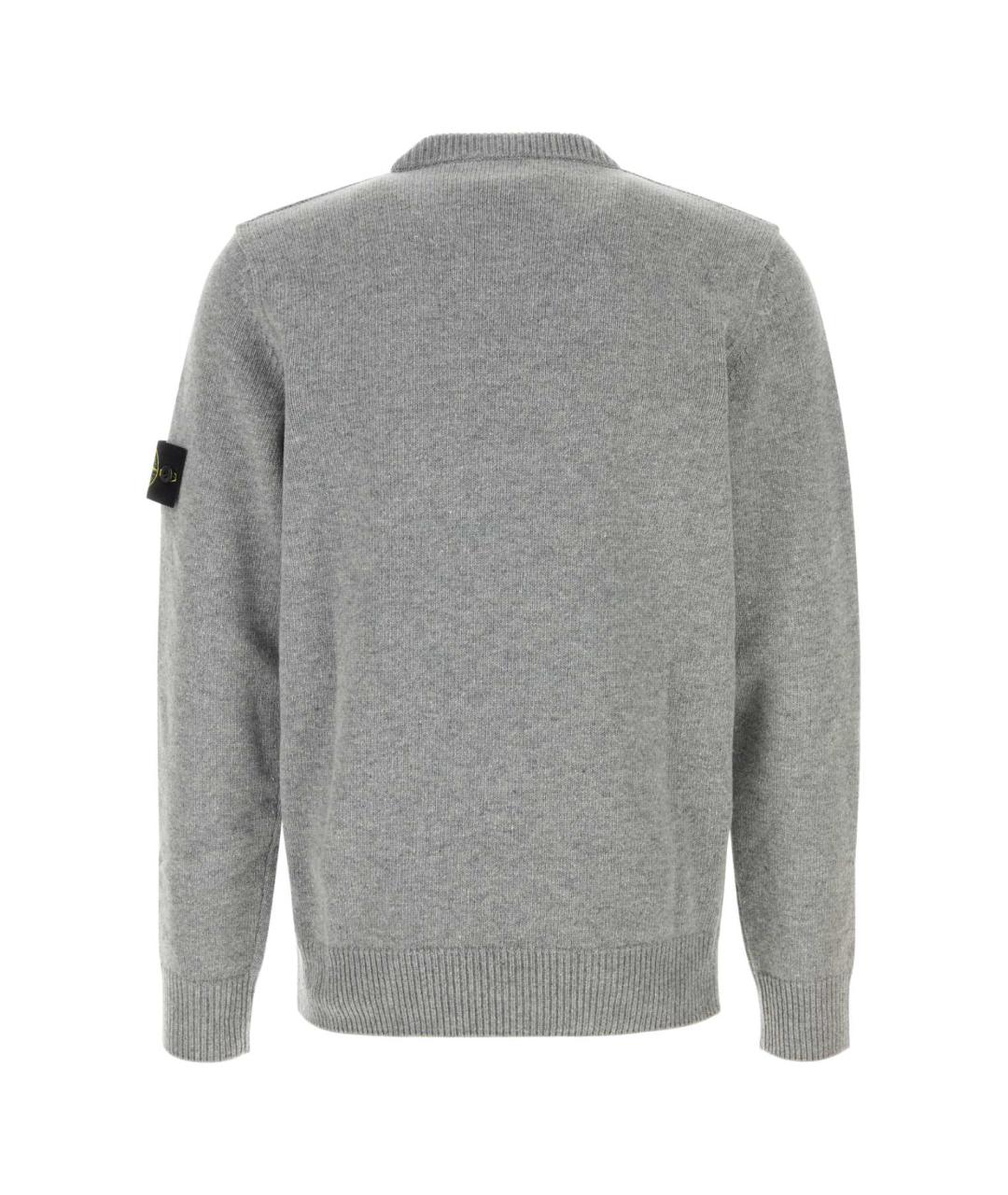 STONE ISLAND Серый шерстяной джемпер / свитер, фото 2