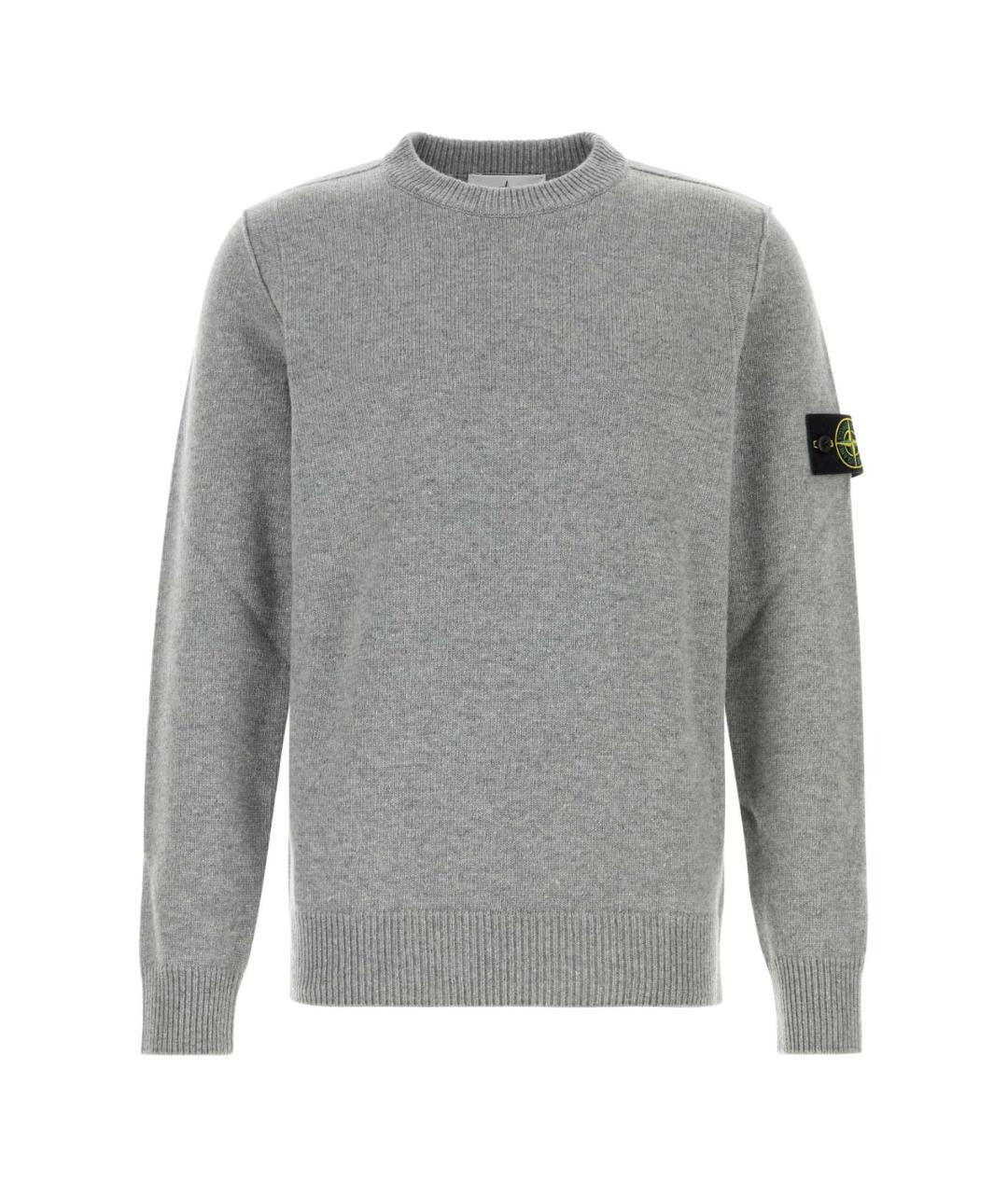 STONE ISLAND Серый шерстяной джемпер / свитер, фото 1