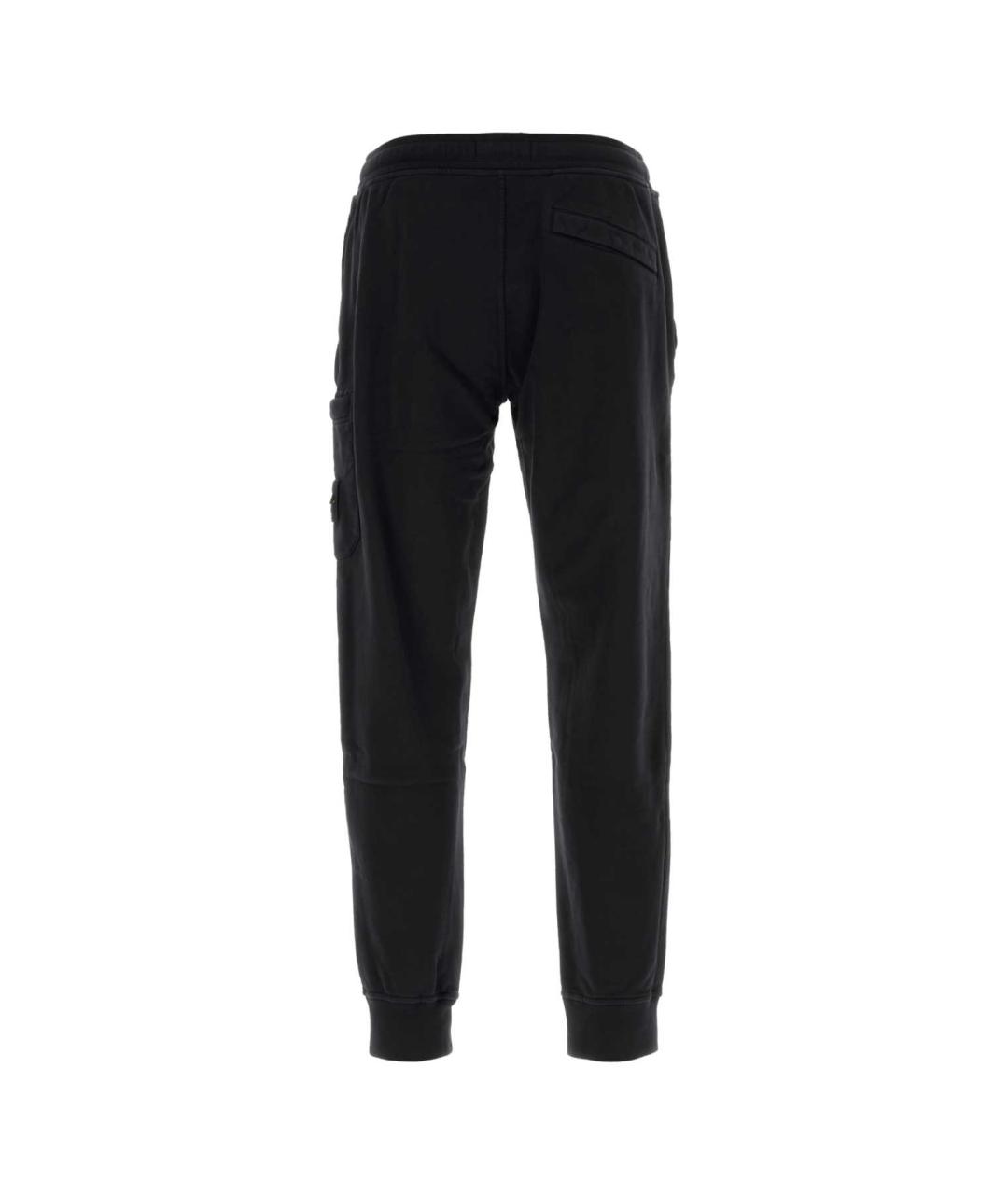STONE ISLAND Черные хлопковые повседневные брюки, фото 2