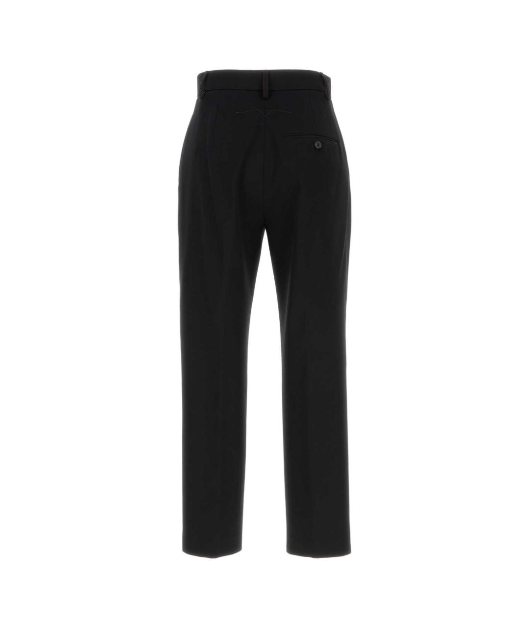 LANVIN Черные шерстяные прямые брюки, фото 2