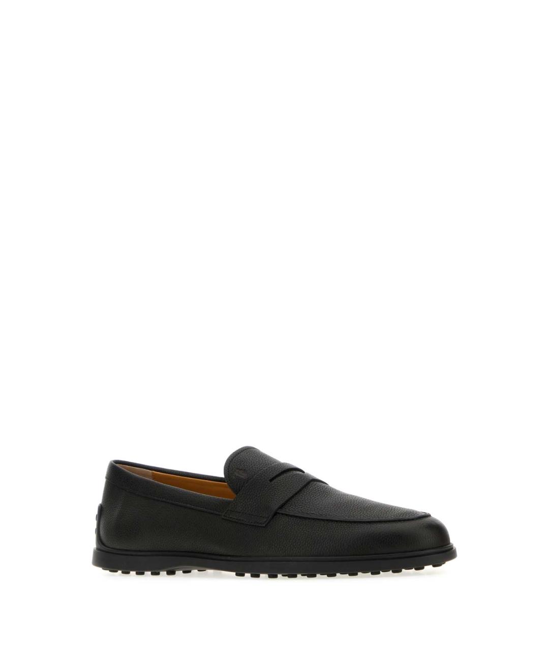 TOD'S Черные кожаные лоферы, фото 2
