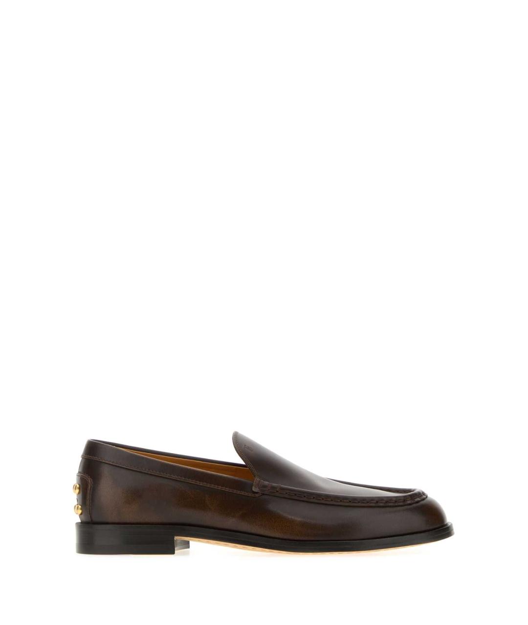 TOD'S Коричневые кожаные лоферы, фото 1