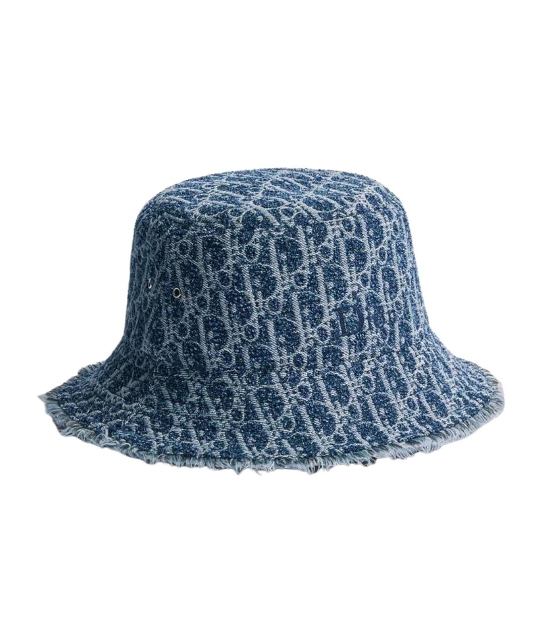 CHRISTIAN DIOR Синяя хлопковая шляпа, фото 1