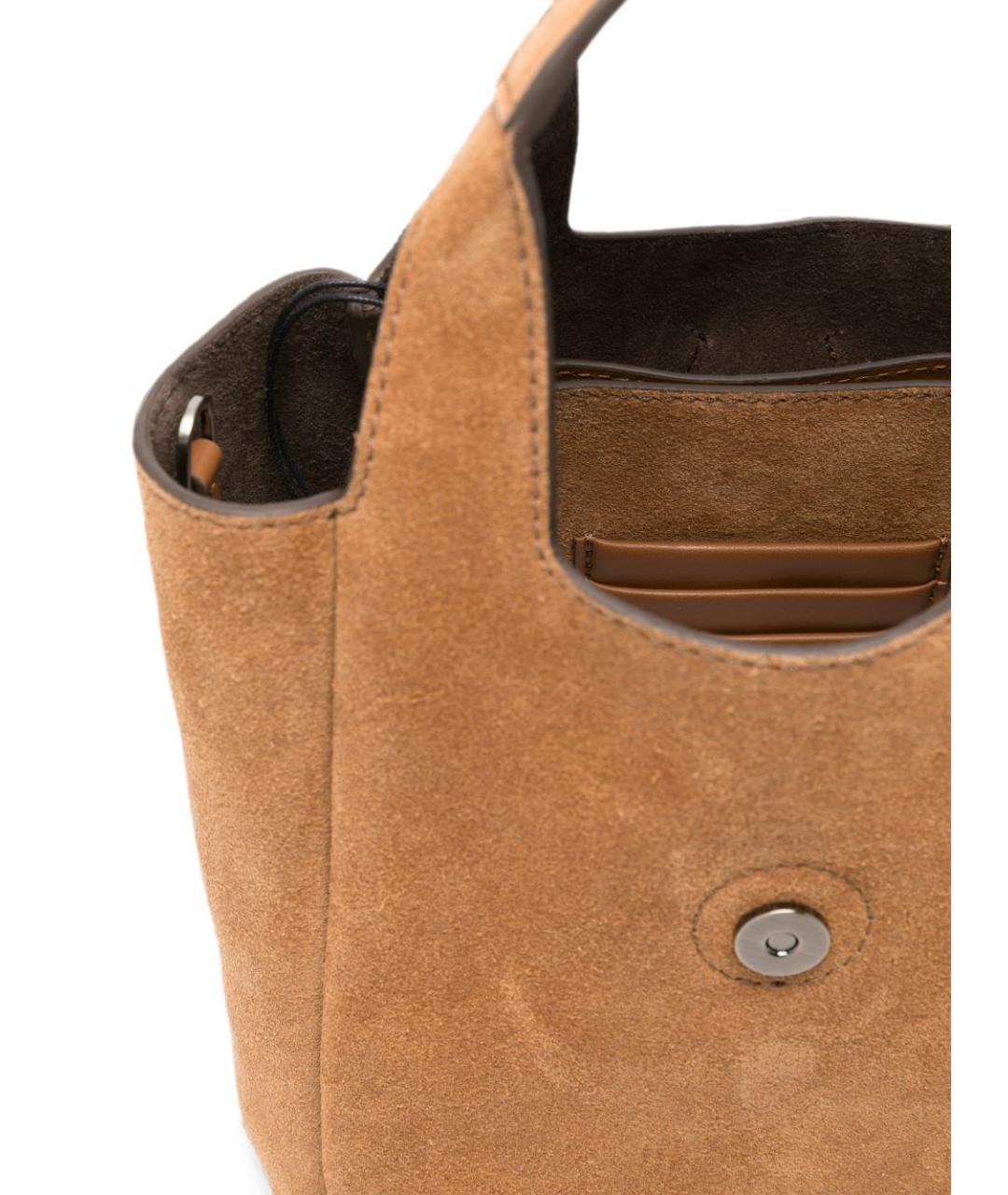 HOGAN Коричневая замшевая сумка через плечо, фото 3