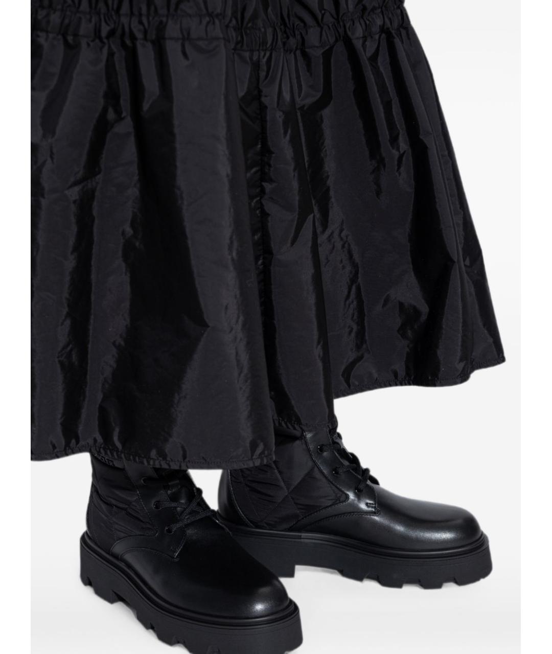MONCLER Черные кожаные ботинки, фото 4