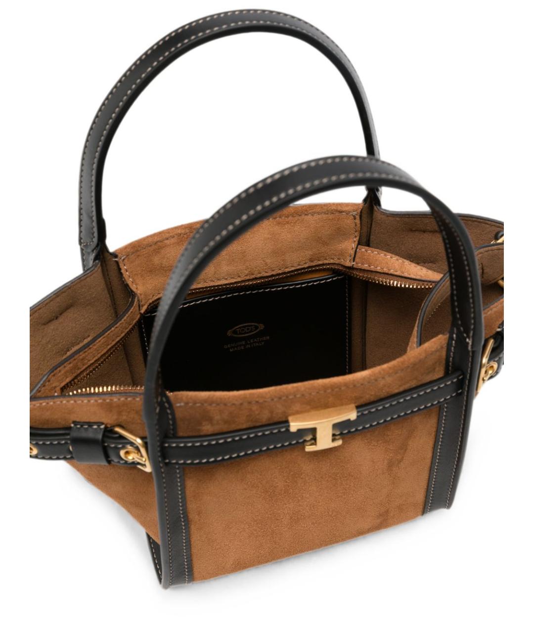 TOD'S Коричневая замшевая сумка тоут, фото 5