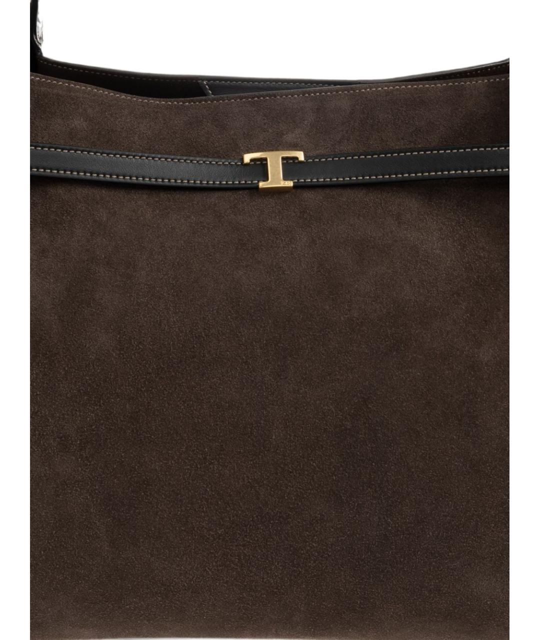 TOD'S Коричневая кожаная сумка тоут, фото 3