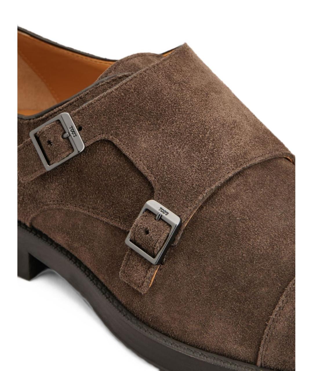 TOD'S Коричневые замшевые низкие ботинки, фото 2