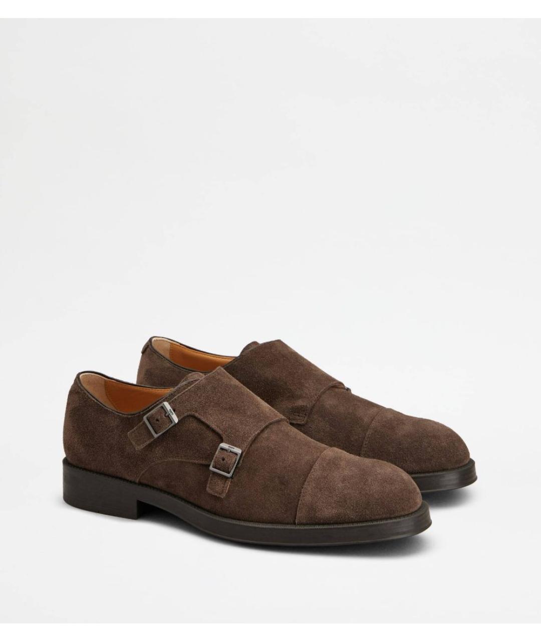 TOD'S Коричневые замшевые низкие ботинки, фото 3