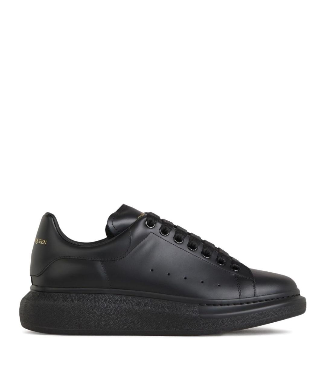 ALEXANDER MCQUEEN Черные кожаные низкие кроссовки / кеды, фото 1