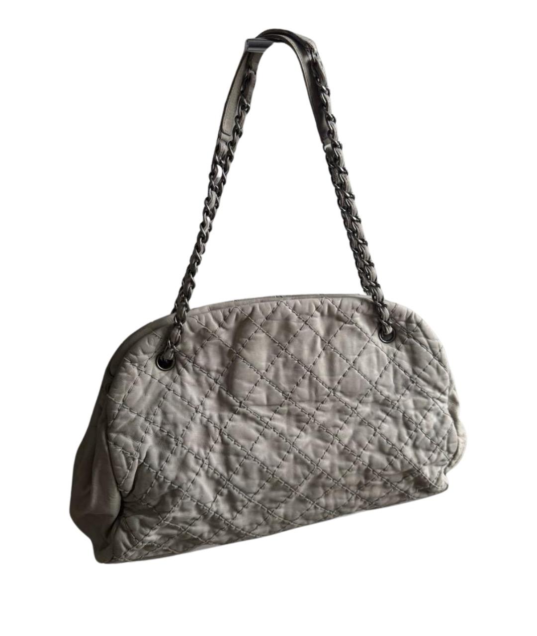 CHANEL Серая кожаная сумка тоут, фото 1