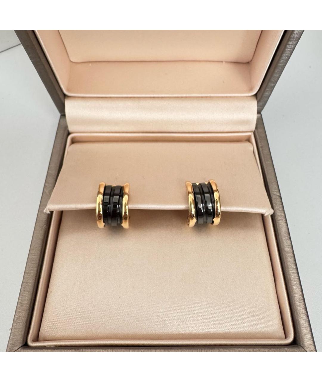 BVLGARI Черные серьги из розового золота, фото 7