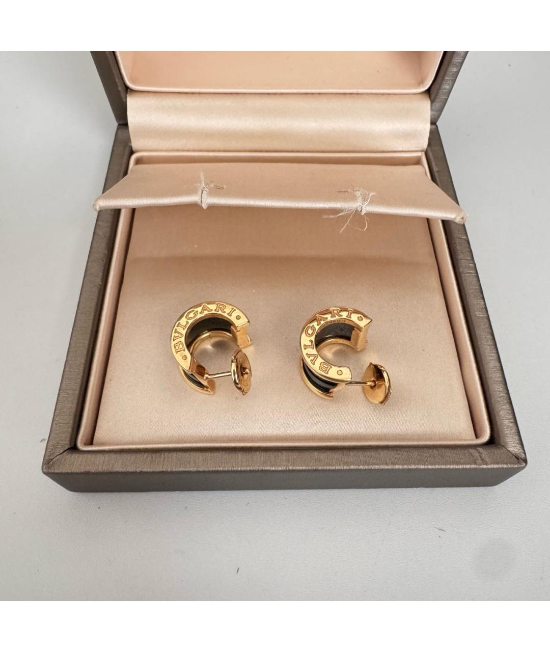 BVLGARI Черные серьги из розового золота, фото 4