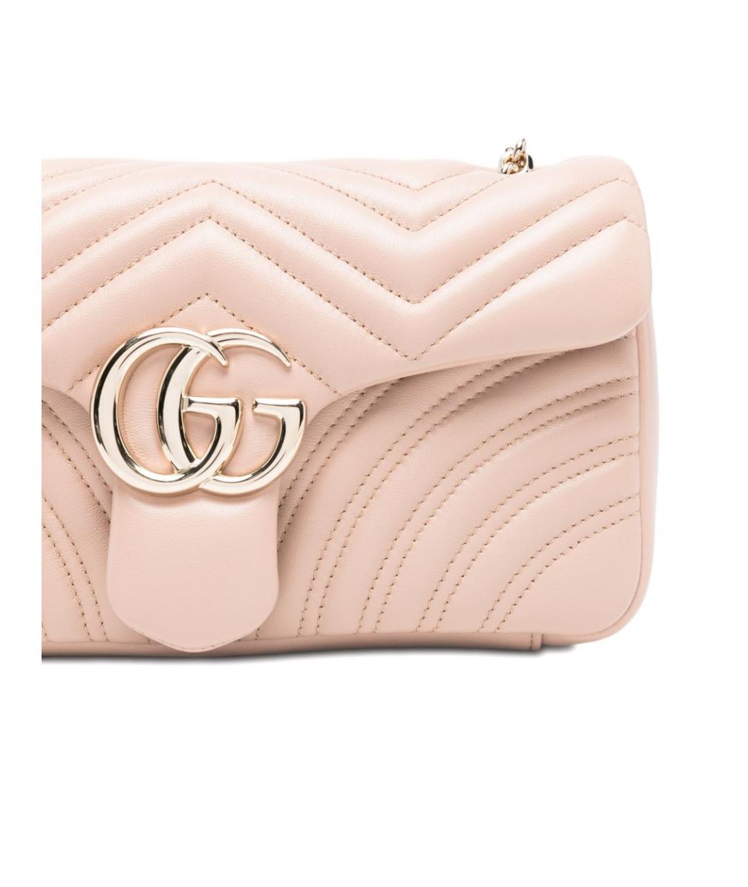 GUCCI Розовая кожаная сумка через плечо, фото 3