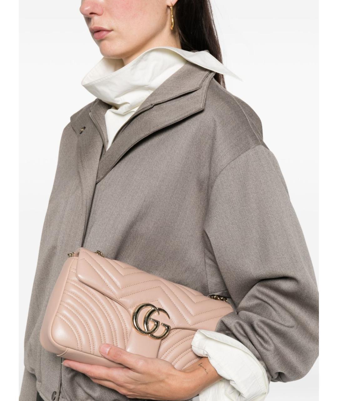 GUCCI Розовая кожаная сумка через плечо, фото 4