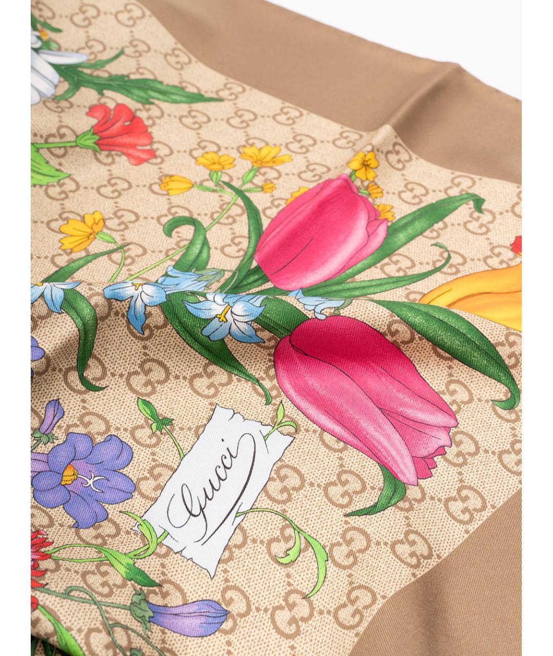 GUCCI Мульти шелковый шарф, фото 3