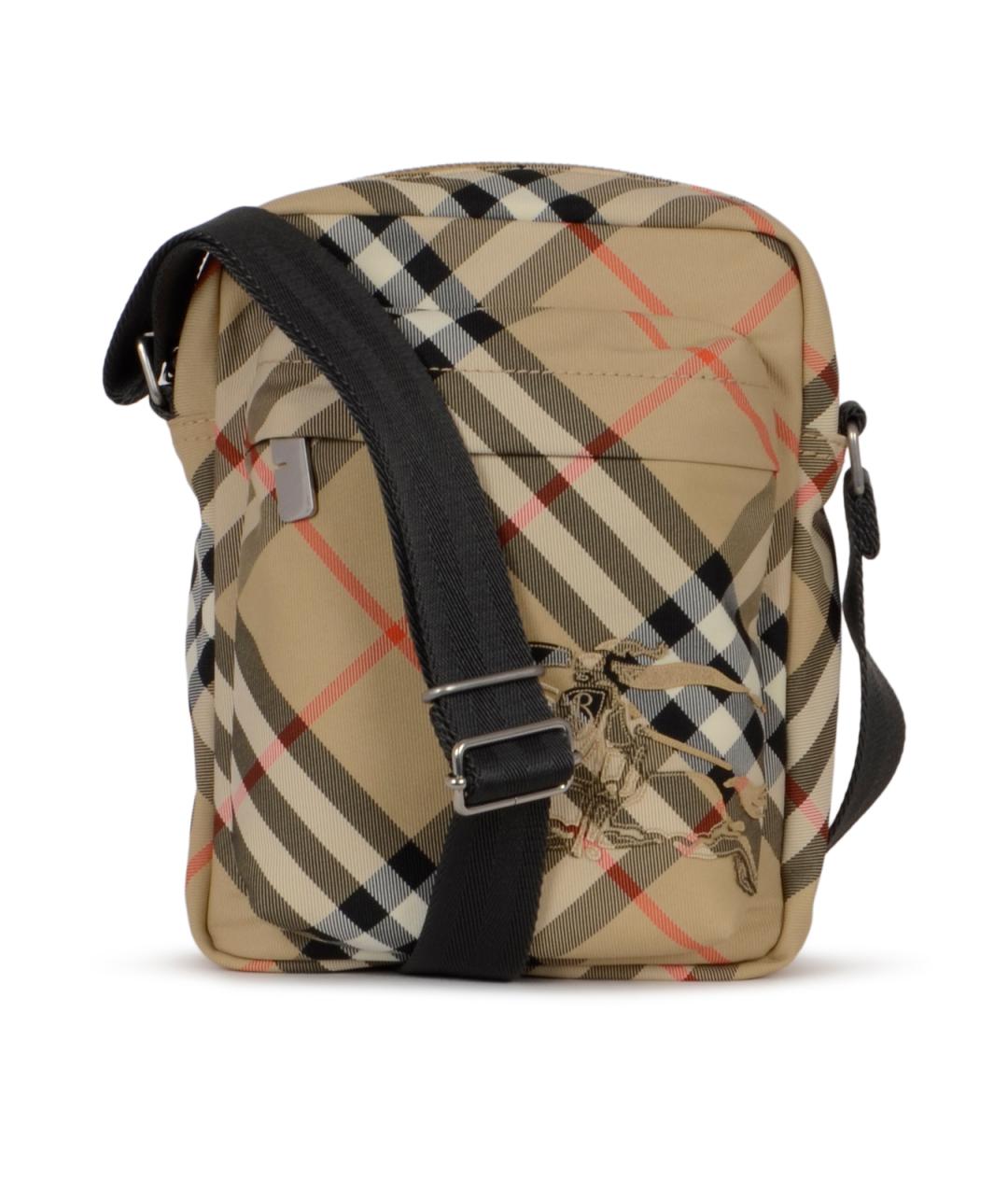 BURBERRY Бежевая синтетическая сумка на плечо, фото 1