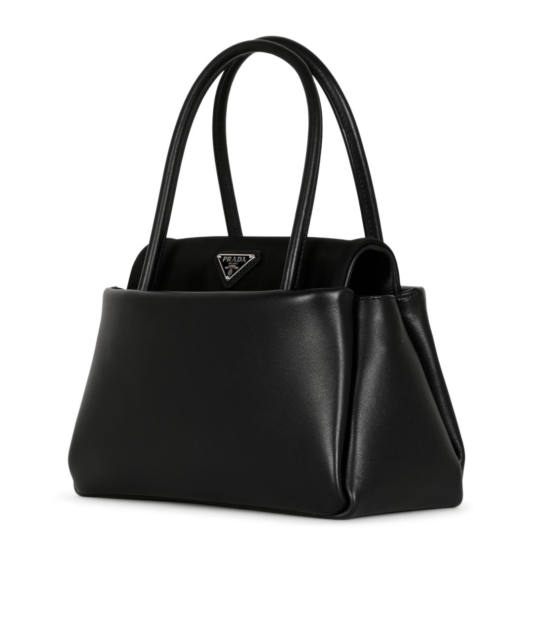 PRADA Черная кожаная сумка тоут, фото 2