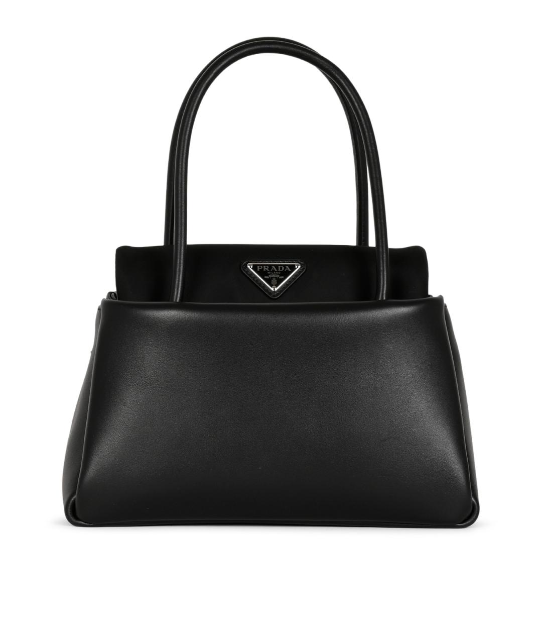 PRADA Черная кожаная сумка тоут, фото 1
