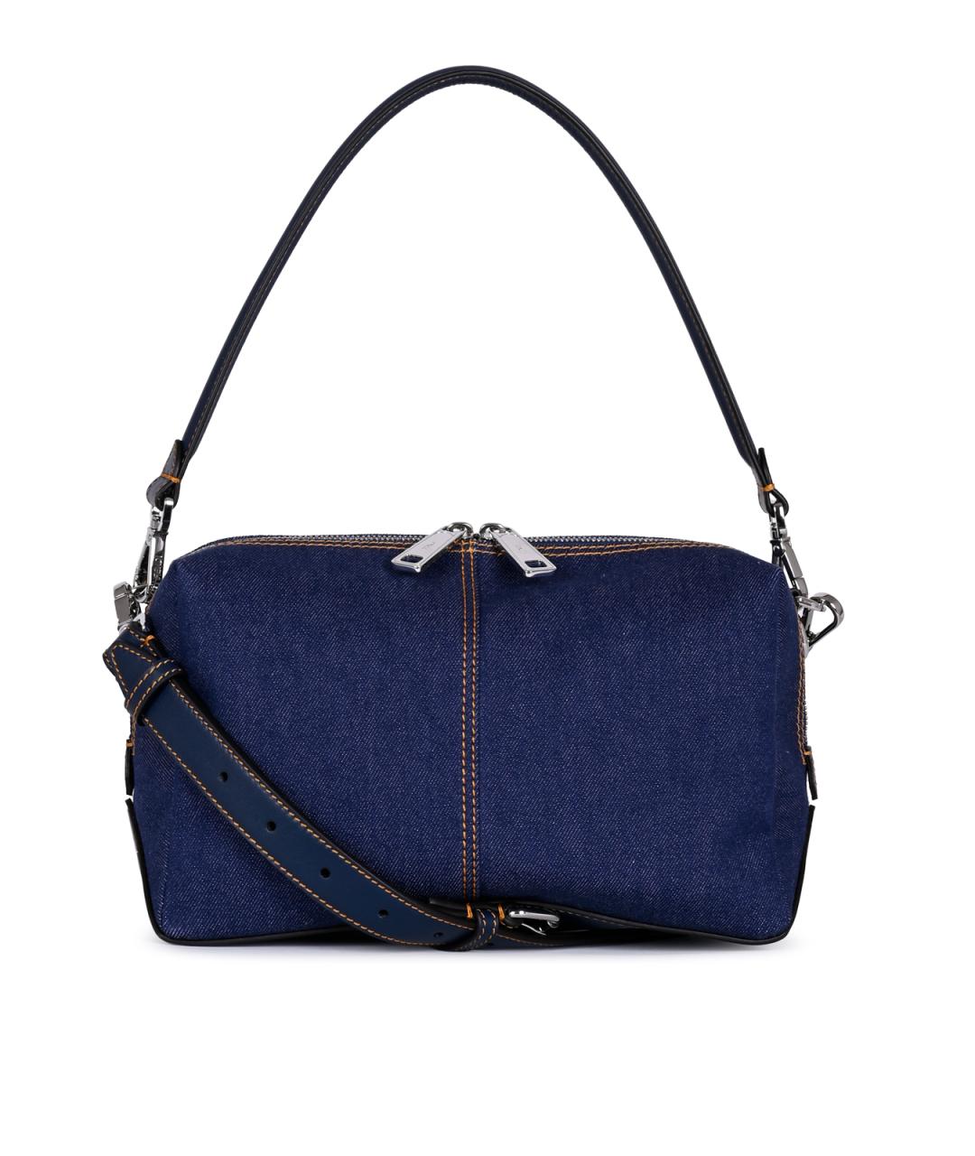 FENDI Синяя деним сумка на плечо, фото 1