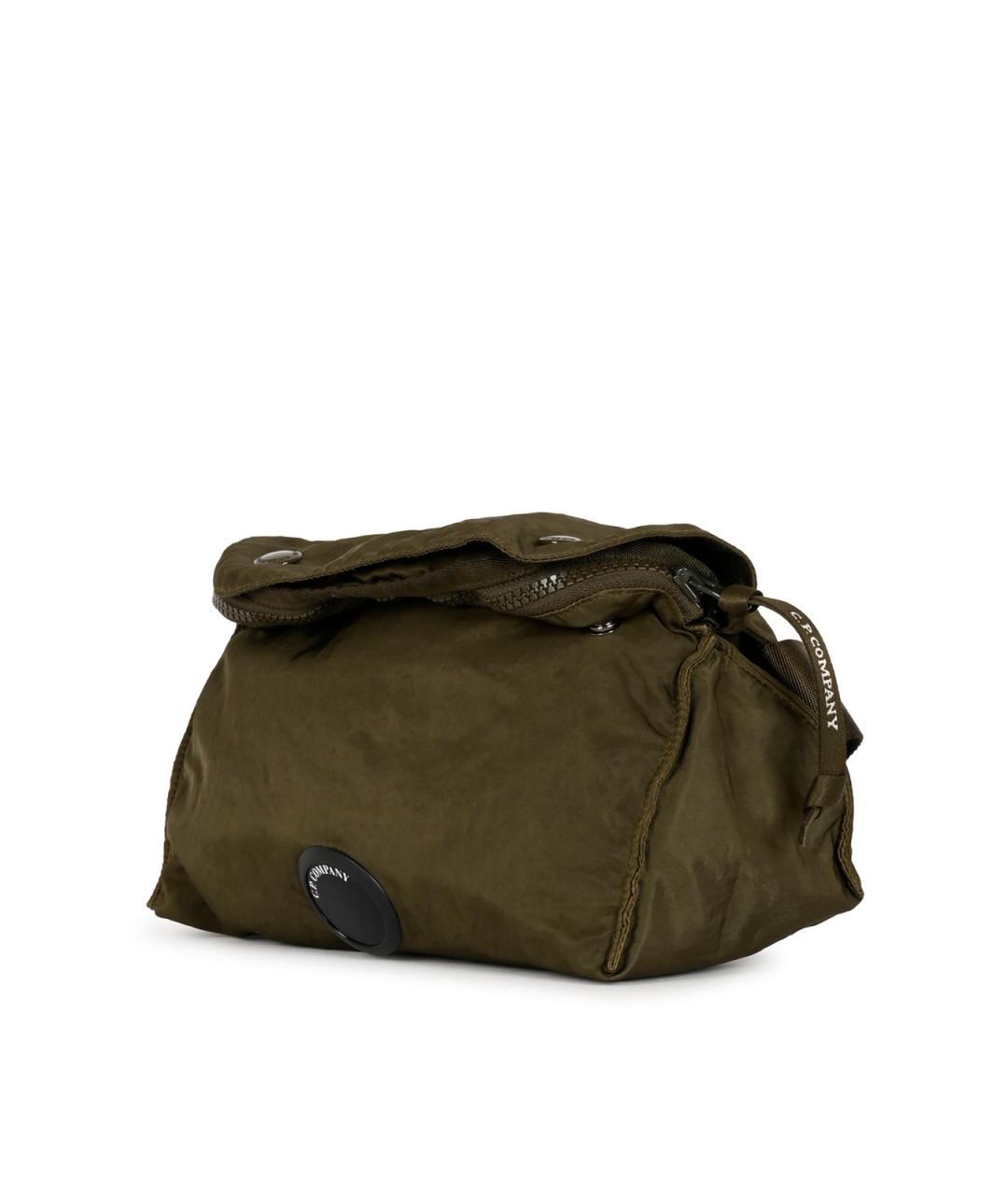 CP COMPANY Зеленая синтетическая поясная сумка, фото 3
