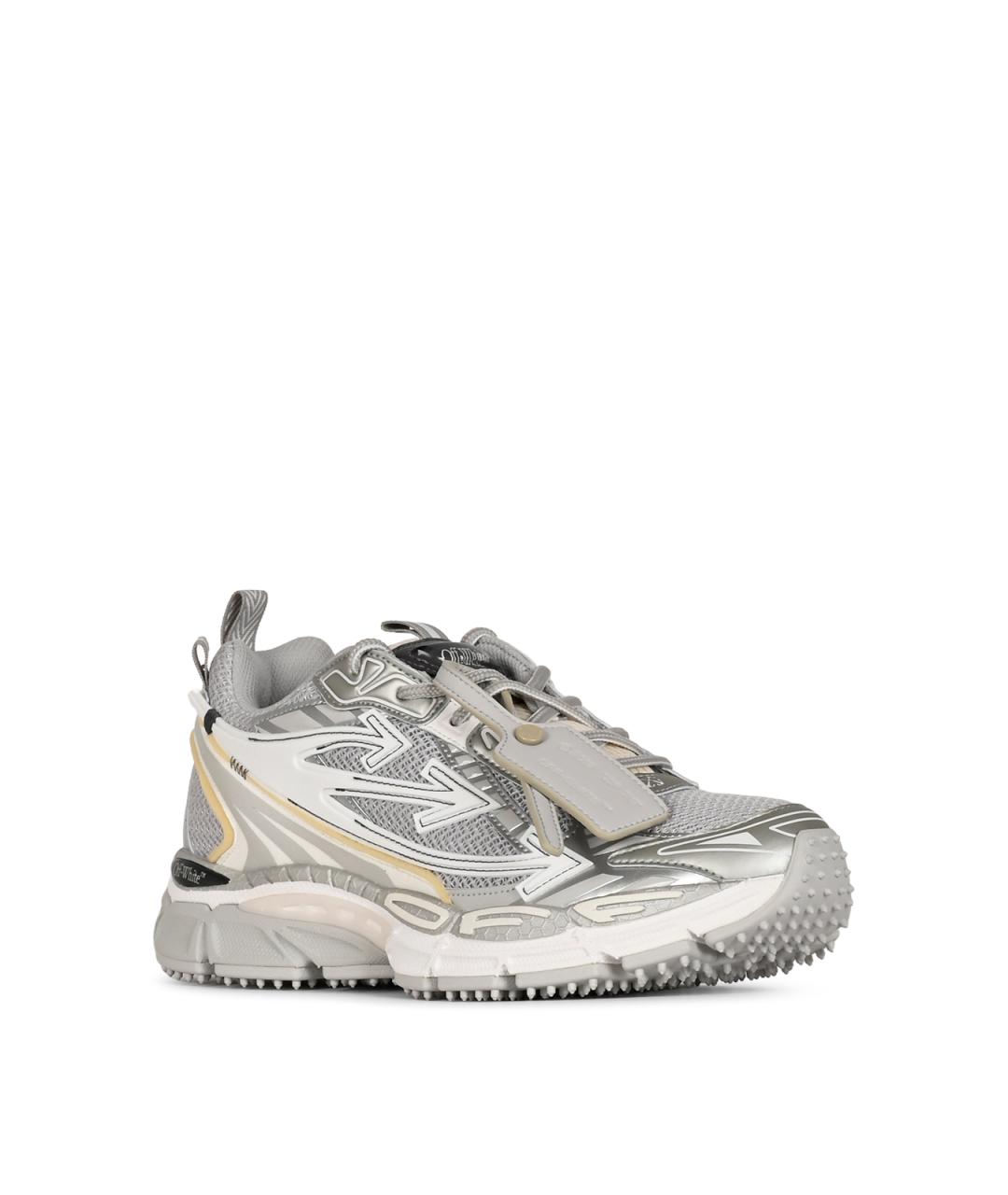 OFF-WHITE Серебряные низкие кроссовки / кеды, фото 2
