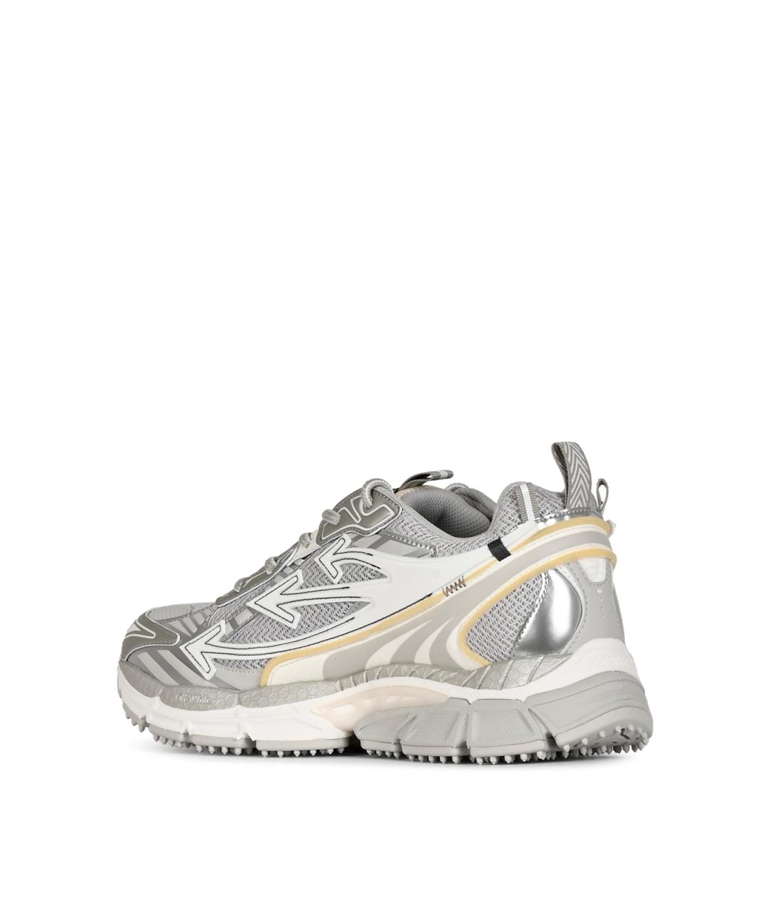 OFF-WHITE Серебряные низкие кроссовки / кеды, фото 3