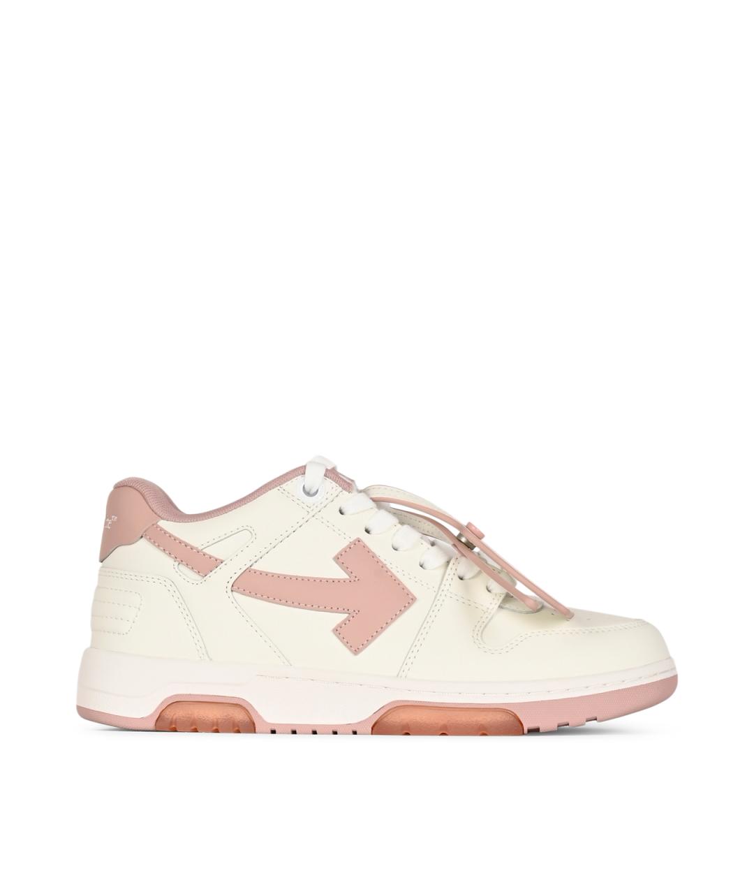 OFF-WHITE Белые кожаные кроссовки, фото 1