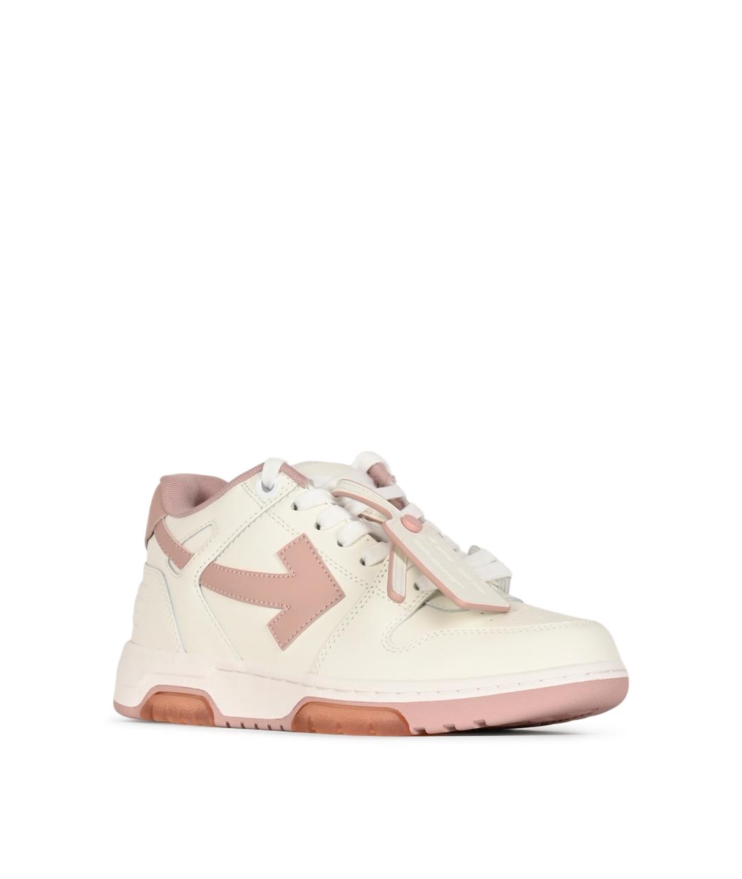 OFF-WHITE Белые кожаные кроссовки, фото 2